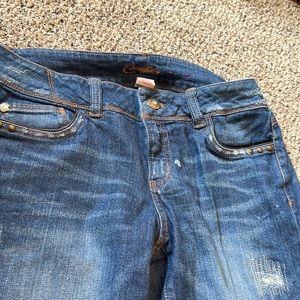 Adorable Candies Jeans Size 9 with bling on the back and on the button front
